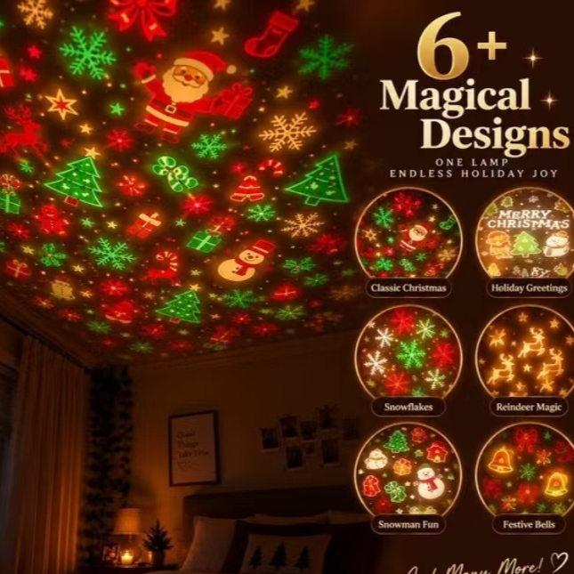 Christmas Tree Projection Light USB Holiday Decor