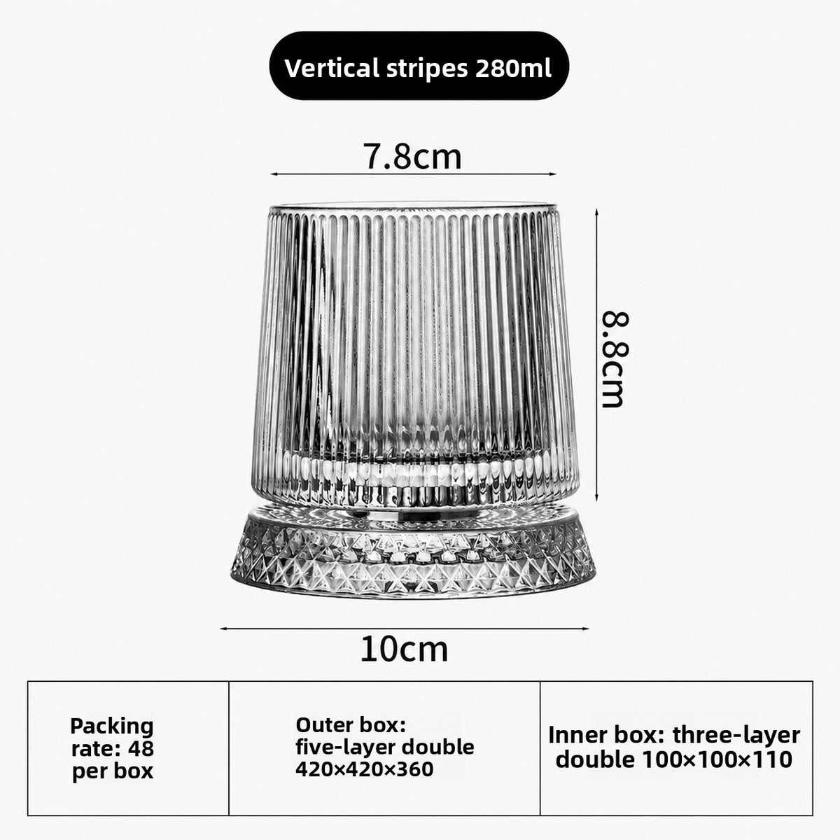 Foreign Wine Glass Household Tumbler Beer Diamond Decompression Rotary Cup