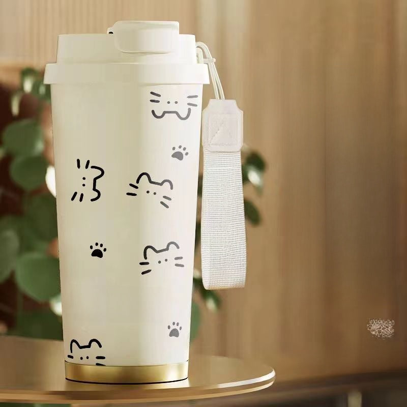 Line cat water cup