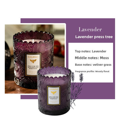 Lace Embossed Soy Wax Scented Candle Cup
