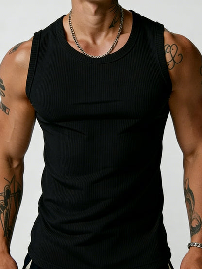 Ribbed Fitness Tank Top for Men