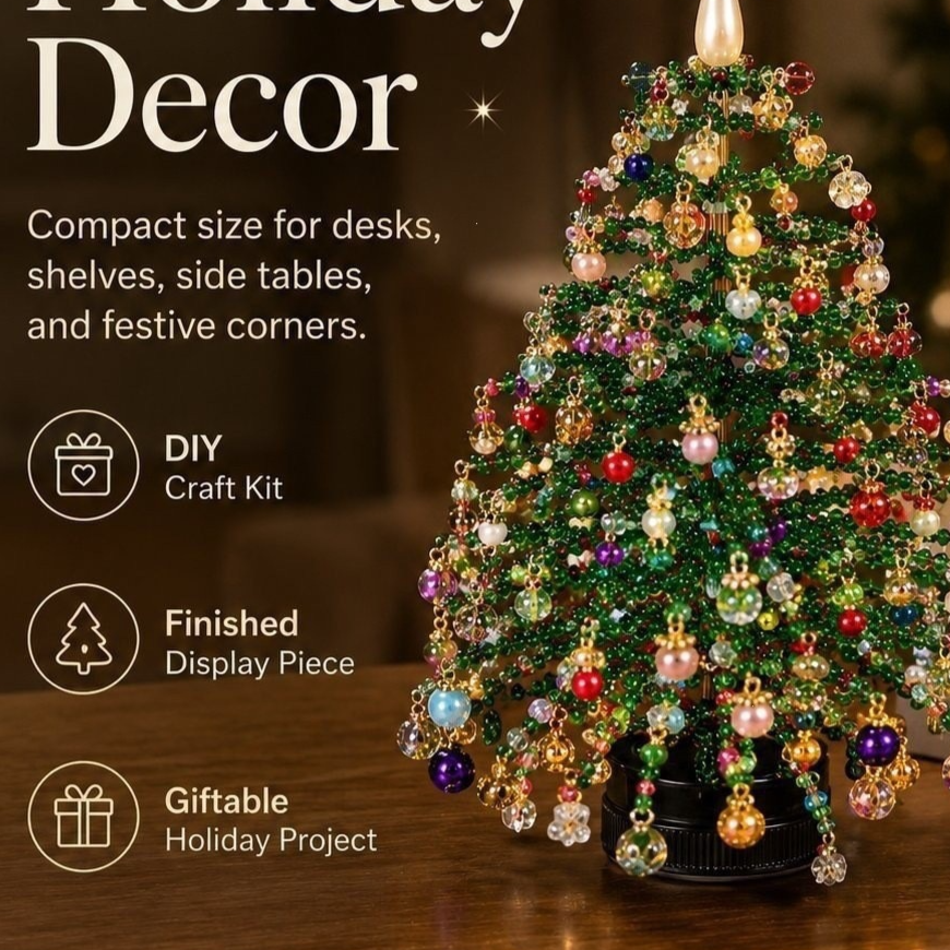 DIY Beaded Christmas Tree Craft Kit