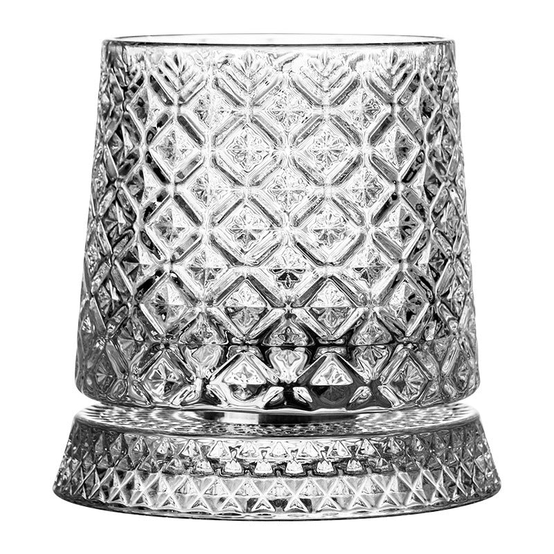 Foreign Wine Glass Household Tumbler Beer Diamond Decompression Rotary Cup