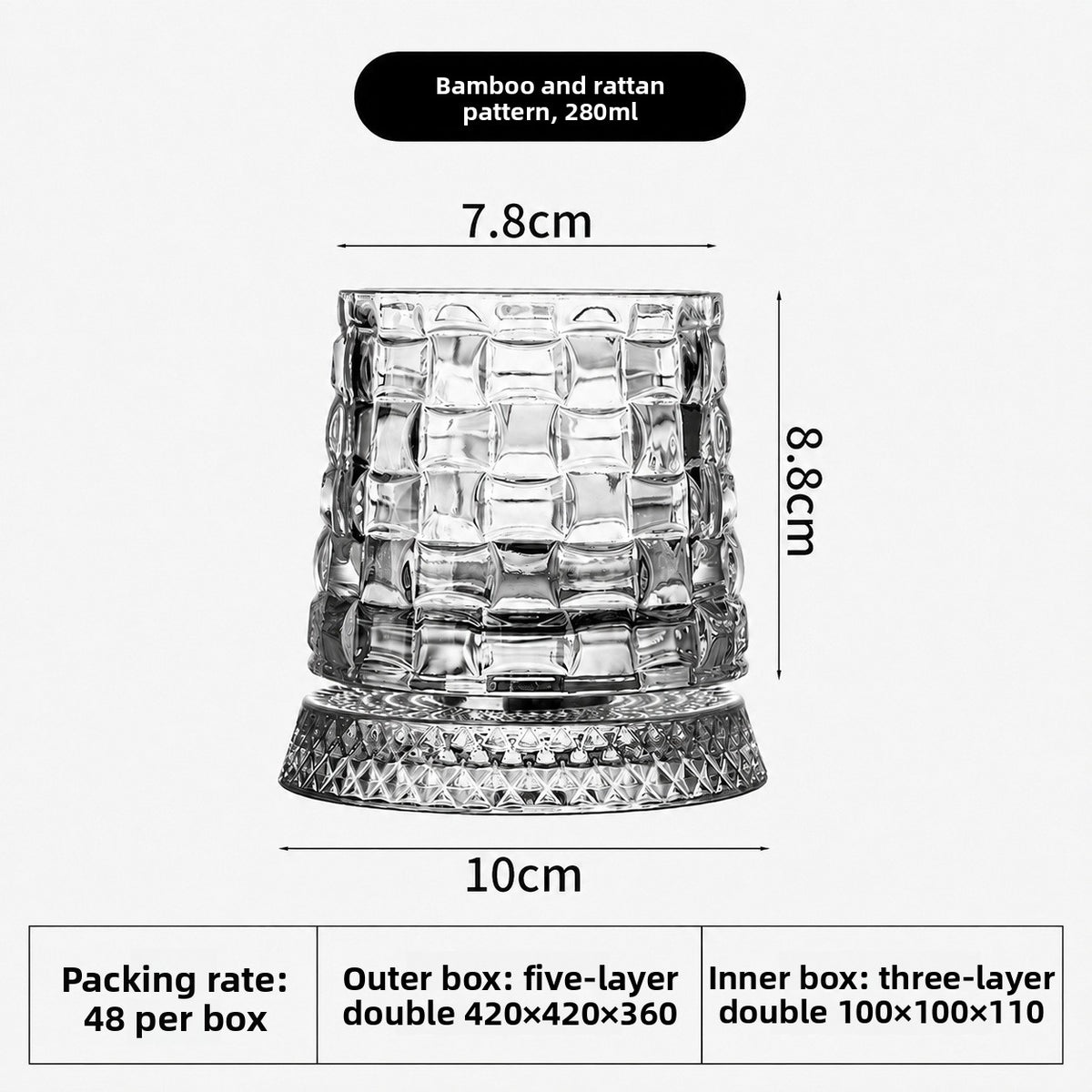 Foreign Wine Glass Household Tumbler Beer Diamond Decompression Rotary Cup