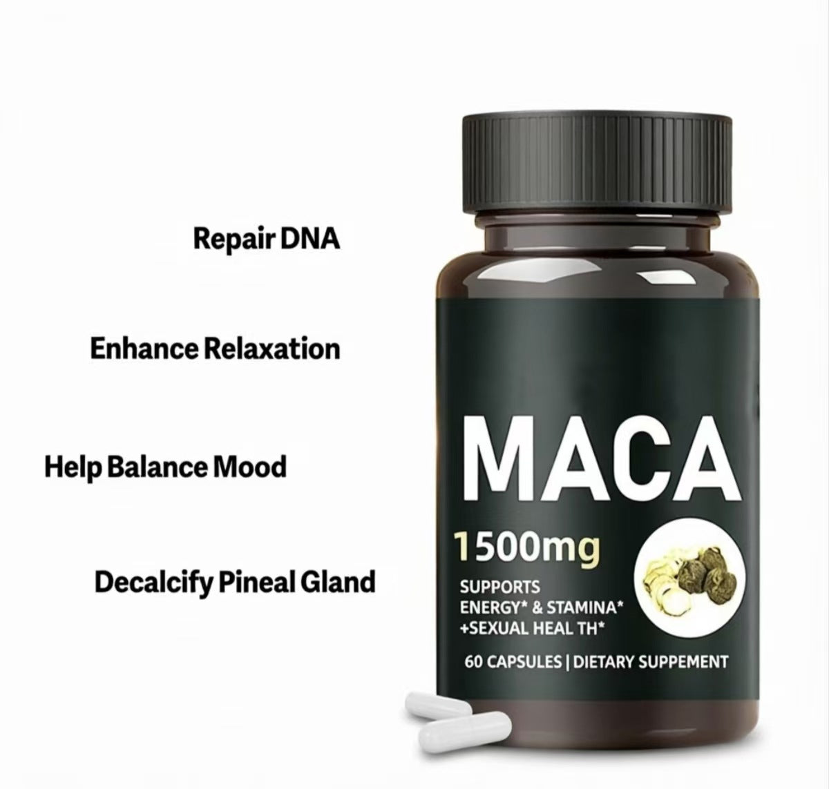Maca Root Nutritional Supplement Capsules