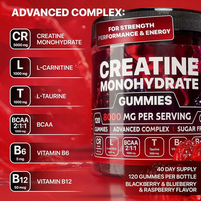 Creatine Vitamin Gummies Dietary Supplement