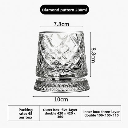 Foreign Wine Glass Household Tumbler Beer Diamond Decompression Rotary Cup