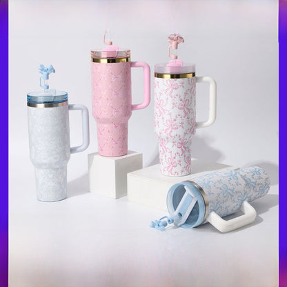Floral Insulation Cup with Handle