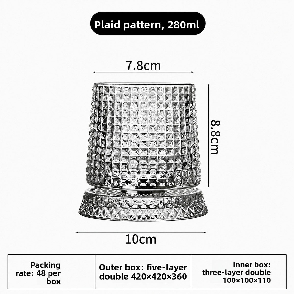 Foreign Wine Glass Household Tumbler Beer Diamond Decompression Rotary Cup