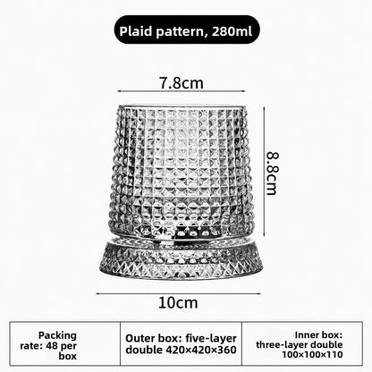 Foreign Wine Glass Household Tumbler Beer Diamond Decompression Rotary Cup