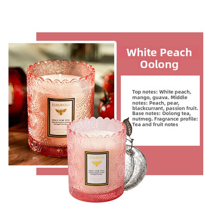 Lace Embossed Soy Wax Scented Candle Cup