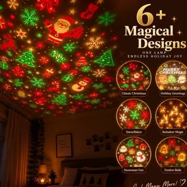 Christmas Tree Projection Light USB Holiday Decor