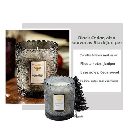 Lace Embossed Soy Wax Scented Candle Cup