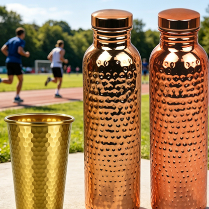 800ml electroplated copper-colored water cup