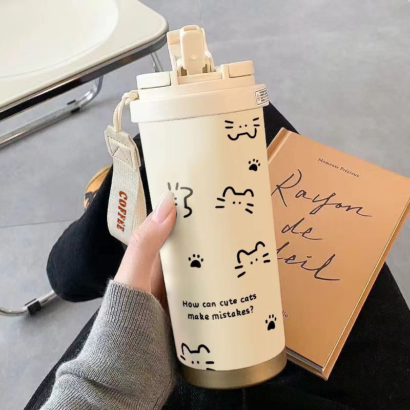 Line cat water cup