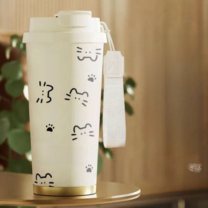 Line cat water cup