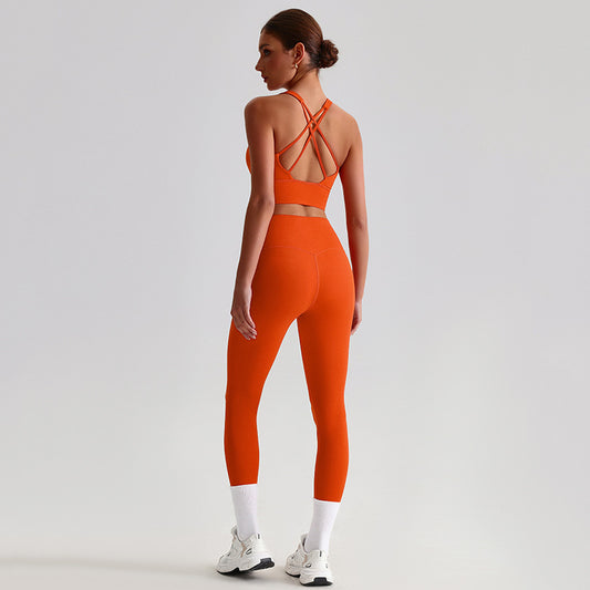 Women Yoga Fitness Set Sports Bra and Leggings